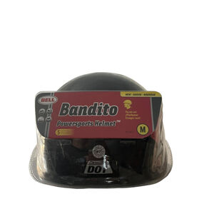 Bell Bandito Powersports Half Helmet Medium Black DOT Motorcycle ATV Cruiser
